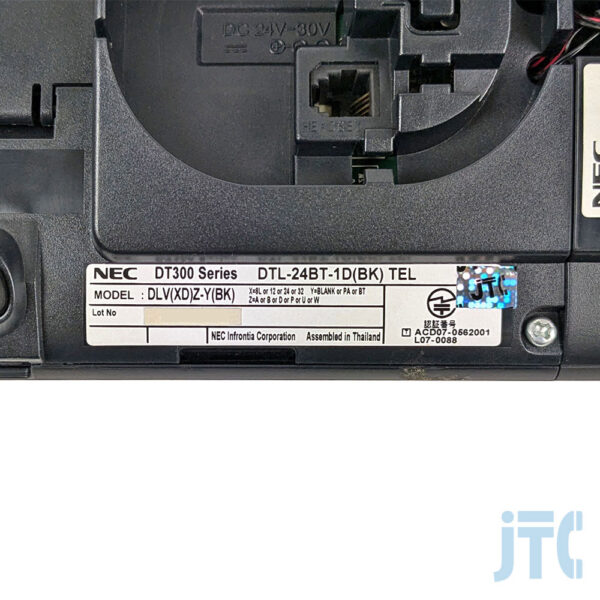 NEC DTL-24BT-1D(BK)TEL 木目調パネル 品名紙の写真