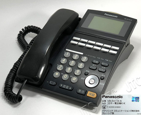 Panasonic VB-F411K-K 12ボタン漢字表示電話機(黒)