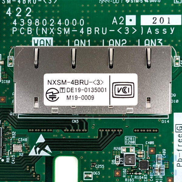 NTT NXSM-4BRU-(3) 型番プリント部分の写真