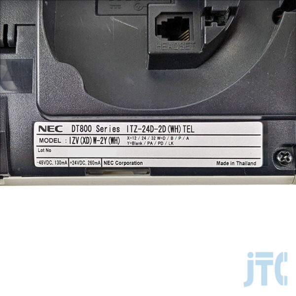 NEC ITZ-24D-2D(WH) 品名紙の写真