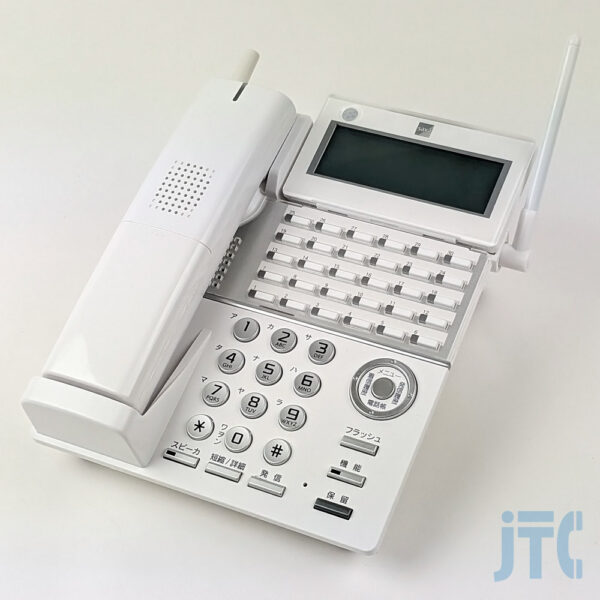 サクサ CL825 30ボタンカールコードレス電話機(白)
