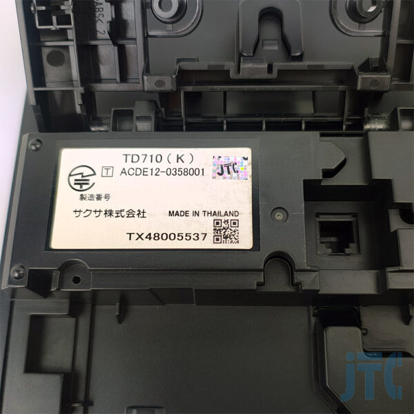 サクサ TD710(K) 品名紙の写真